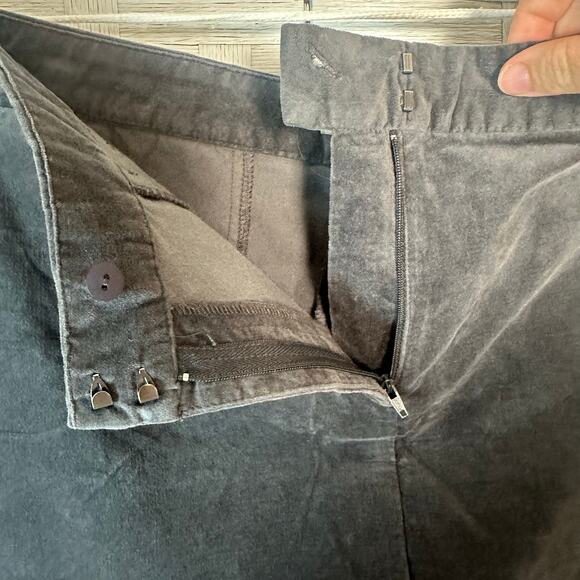 J Jill women’s skirt straight short dark gray velvet pockets academia plus size - Picture 2 of 10